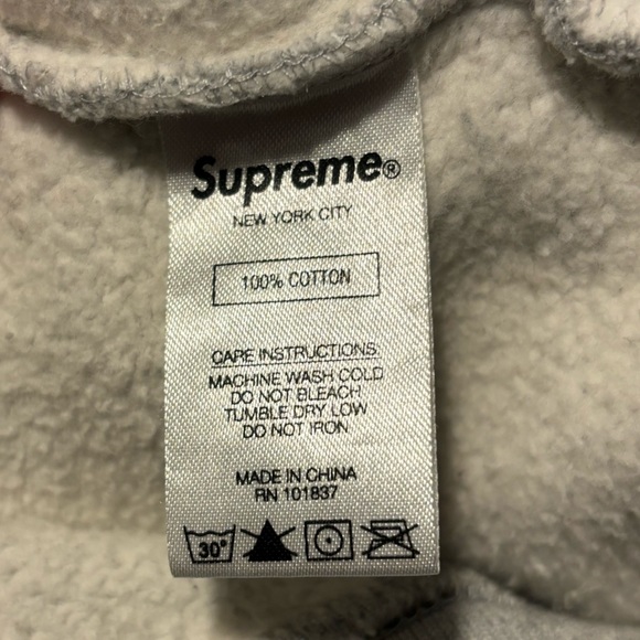 SOLD - Supreme Grey Lime Green Zipper Hoodie - Picture 8 of 8